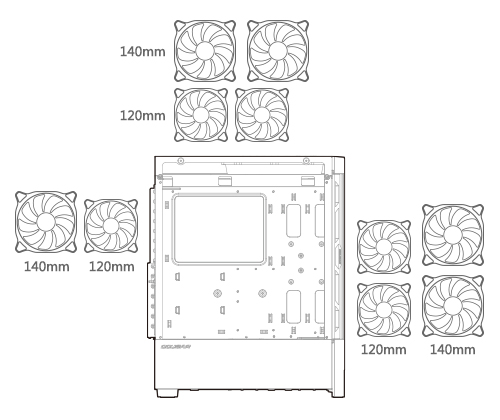 Cougar Duoface Black Mid Tower Computer Cases